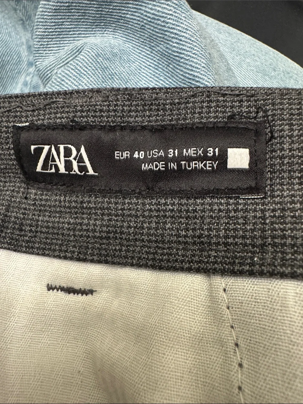 Zara Men's Dark Gray Dress Trousers Slim Fit
